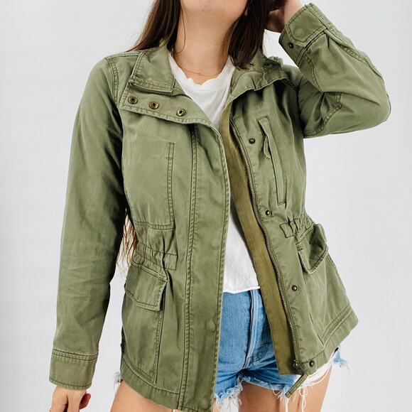 Madewell green army cargo Jacket - Picture 3 of 7